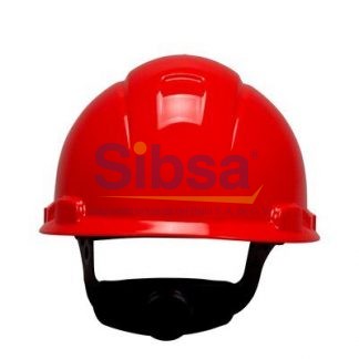 3M® Casco con suspensión tipo matraca de 4-puntos color rojo H-705P, 20 piezas/caja