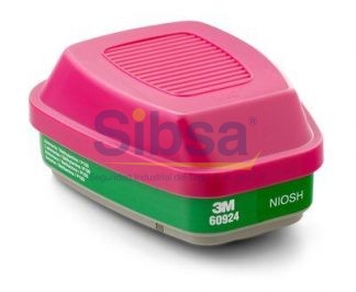 3M® Cartucho Dual p/ Amoniaco, Metilamina y partículas P100, 60924