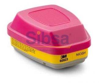 3M® Cartucho Dual para Vapores Org, Gases Ácidos y part P100, 60923