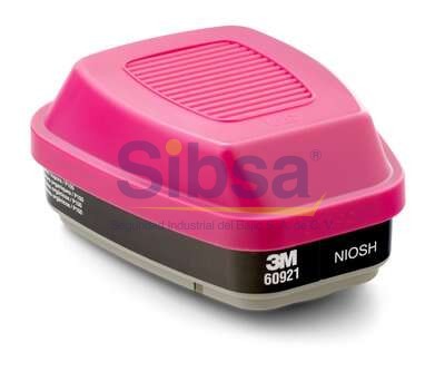 3M® Cartucho Dual para Vapores Orgánicos y partículas P100, 60921