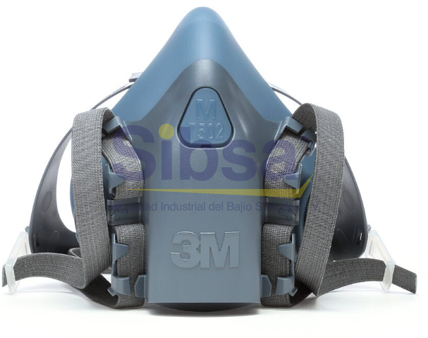 3M® Respirador reutilizable media cara de silicón med, 7502
