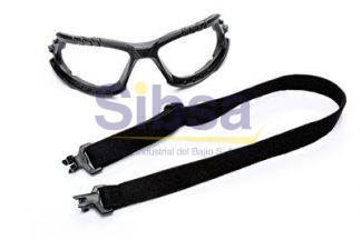 3M™ Solus™ Kit de Gafas Serie 1000, S1201SGAF-KT, Mica Clara Anti-Empaño Scotchgard™ con Patillas, Banda Elástica y Junta de Espuma, Marco Verde, 20 por caja Identificación 3M 70071694502