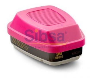 3M® Cartucho Dual p/ Formaldehído, Vapores Org y partículas P100, 60925 Identificación 3M 70070614527