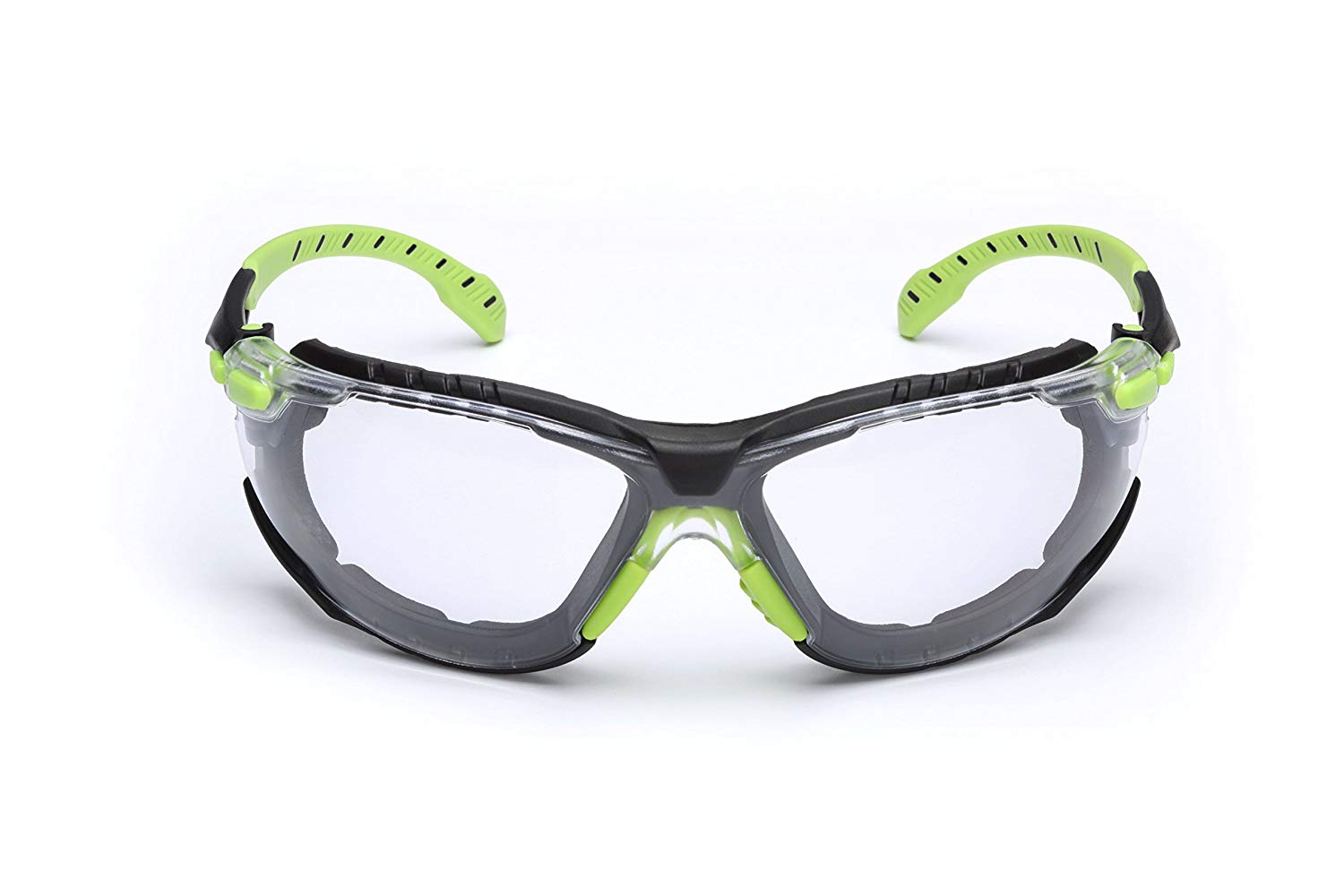 3M™ Solus™ Kit de Gafas Serie 1000, S1201SGAF-KT, Mica Clara Anti-Empaño Scotchgard™ con Patillas, Banda Elástica y Junta de Espuma, Marco Verde, 20 por caja Identificación 3M 70071694502 - Imagen 5