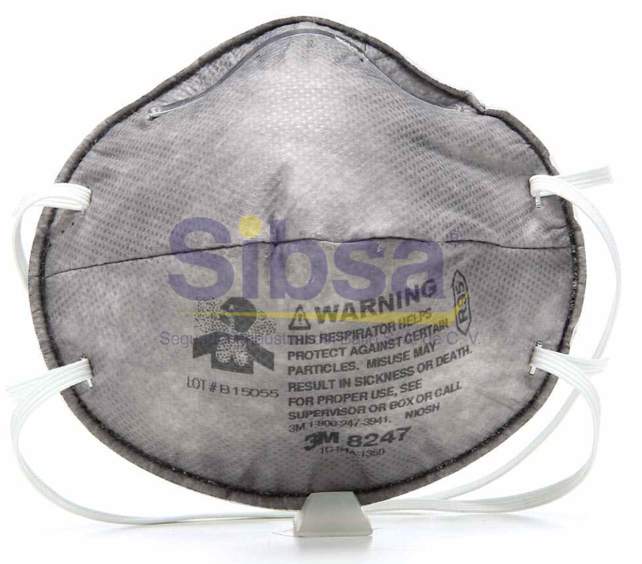 3M® Respirador desechable para partículas N100, 8233 Identificación 3M 70070709012