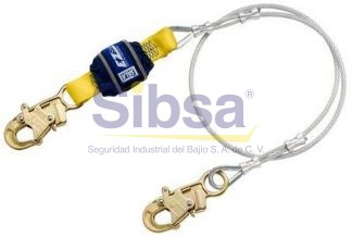 3M™ DBI-SALA® EZ-Stop™ Eslinga amortiguadora de cable 1246188, Amarillo, 6 ft. (1.8m), 1 P/C Identificación 3M 70007434817