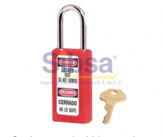 LOTO-MAS-411-KA-RED CANDADO C/LLAVE MAESTRA Master Lock