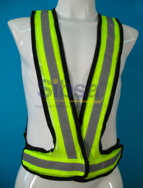 CHAL-ALI-6004-L-XL CHALECO TIPO BANDA VERDE LIMON C/REFL 1" Allison