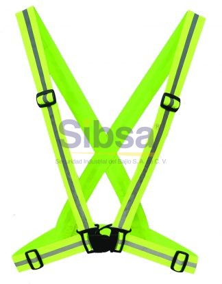 CHAL-JYR-SR-1088 CHALECO VERDE CARRILLERO ELASTICO DE ALTA VISIBILIDAD JYRSA