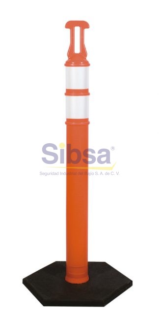 VIAL-JYR-SR-1173 POSTE DE SEGURIDAD NARANJA C/2 REFLEJANT JYRSA