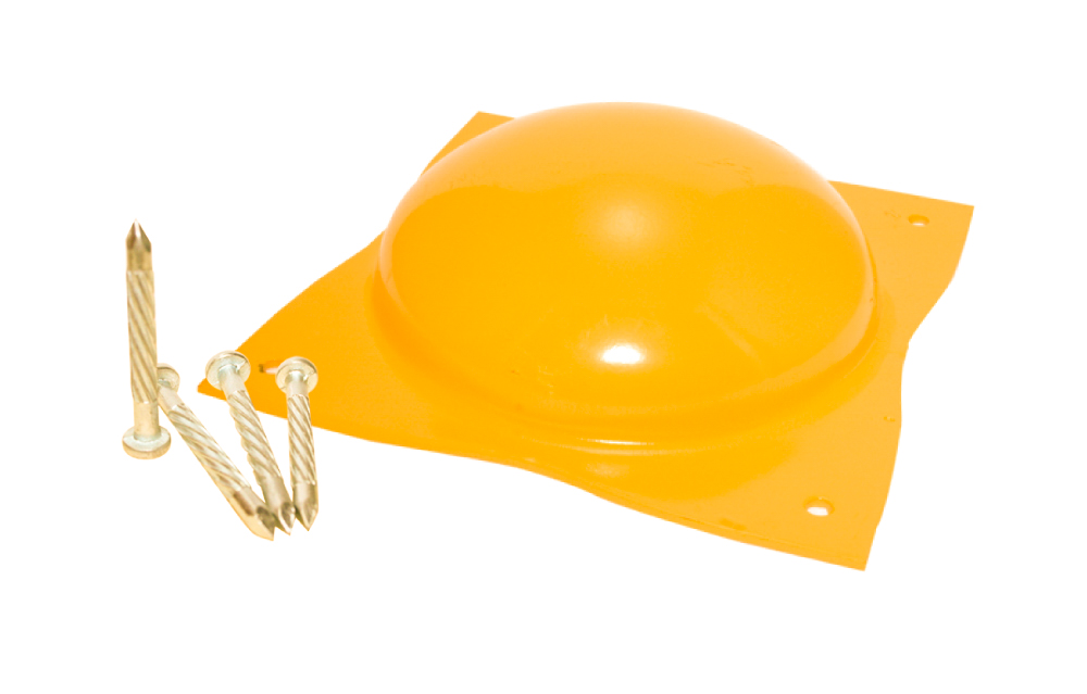 BOYA METALICA CON 4 CLAVOS AMARILLA 1197K - Imagen 2