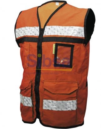 CHAL-JYR-SR-2050ANCR-L CHALECO RESCATISTA ANARANJADO LIGERO CERRADO JYRSA
