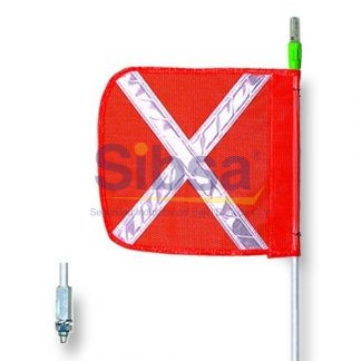 BANDERA MASTIL 8 BCO C/ADP LUZ X B BAND-CHE-FS8XL-O Checkers